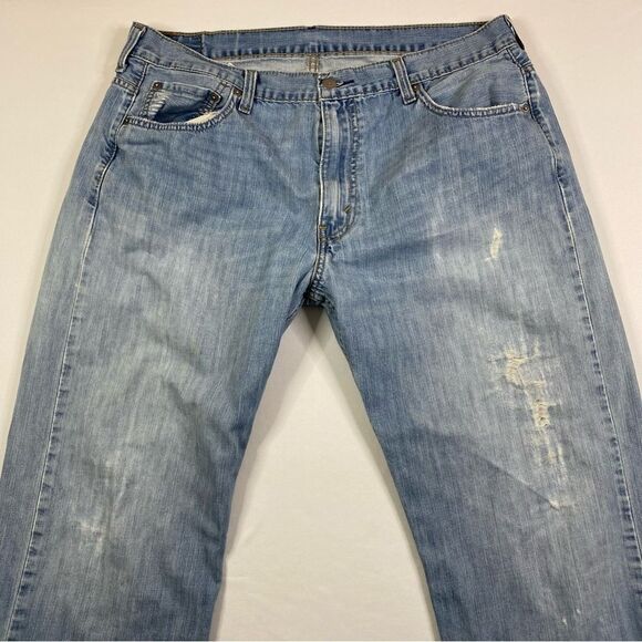 Levi's 569 Jeans Mens 36x29 Loose Straight Y2K Baggy 2000s Distressed Denim - Picture 8 of 12